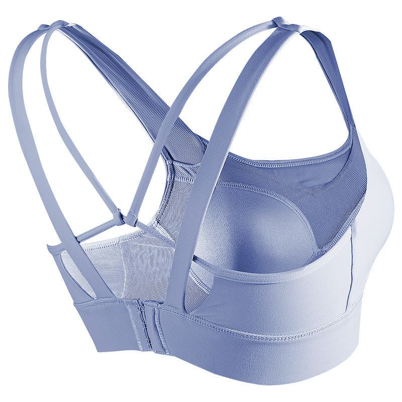 Women's Nude High-intensity Sports Bra With Shock Absorption And Beautiful Back