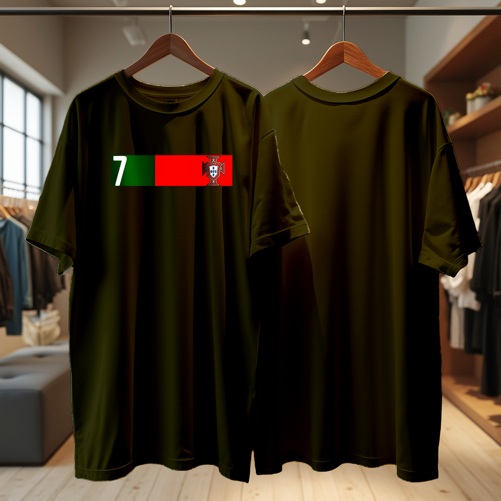 Number 7 Portugal Terry oversized T-shirt
