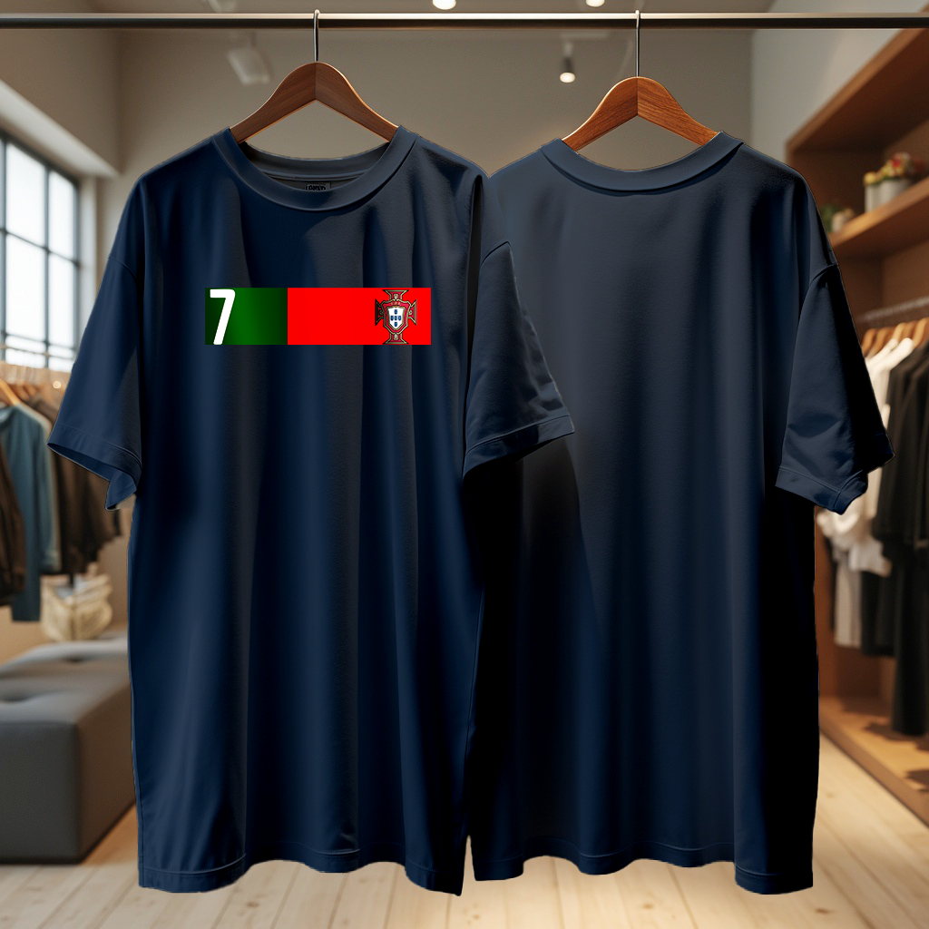 Number 7 Portugal Terry oversized T-shirt