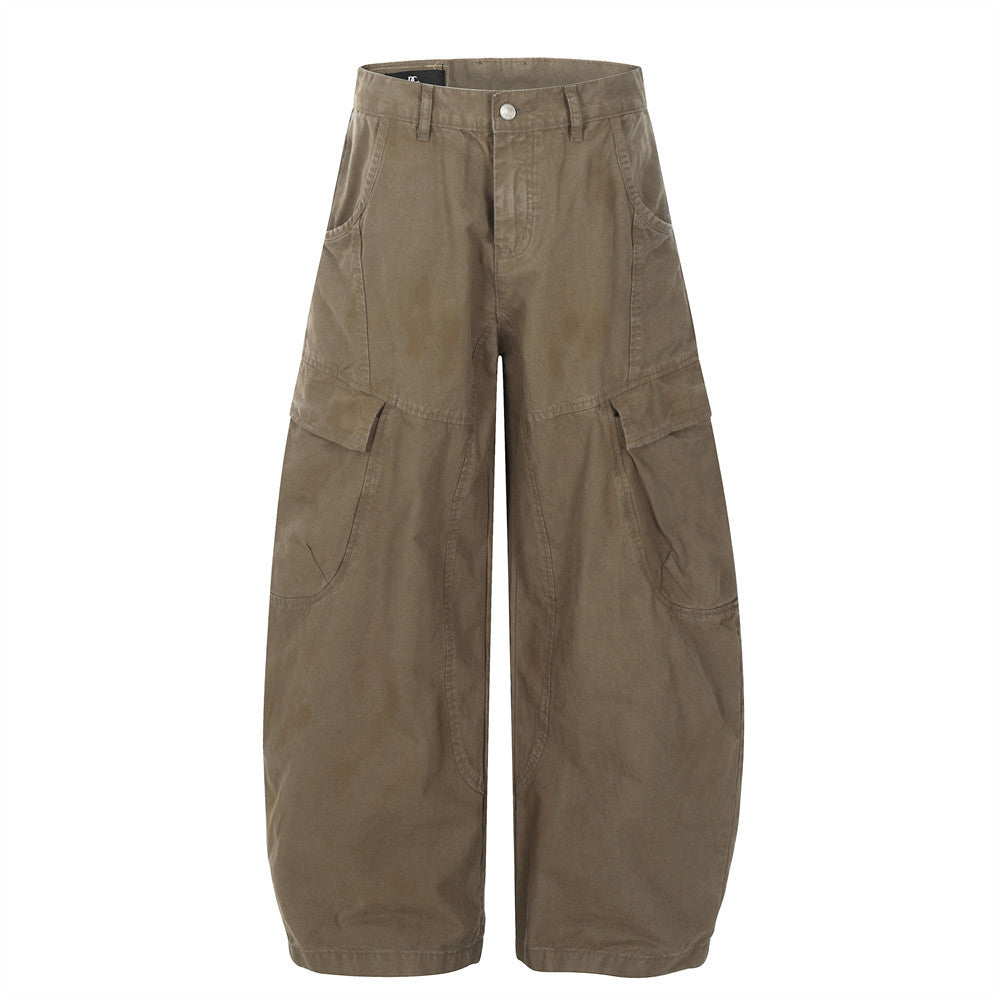 Trendy Multi-pocket Casual Wide-leg Pants Trousers