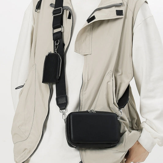 Crossbody unisex Street Pure Color All-matching Simple Single-shoulder Bag