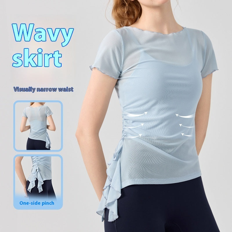 Yoga Jacket Women's Summer Fitness T-shirt Short Sleeve Quick-drying Yoga Clothes