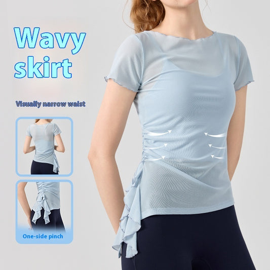 Yoga Jacket Women's Summer Fitness T-shirt Short Sleeve Quick-drying Yoga Clothes