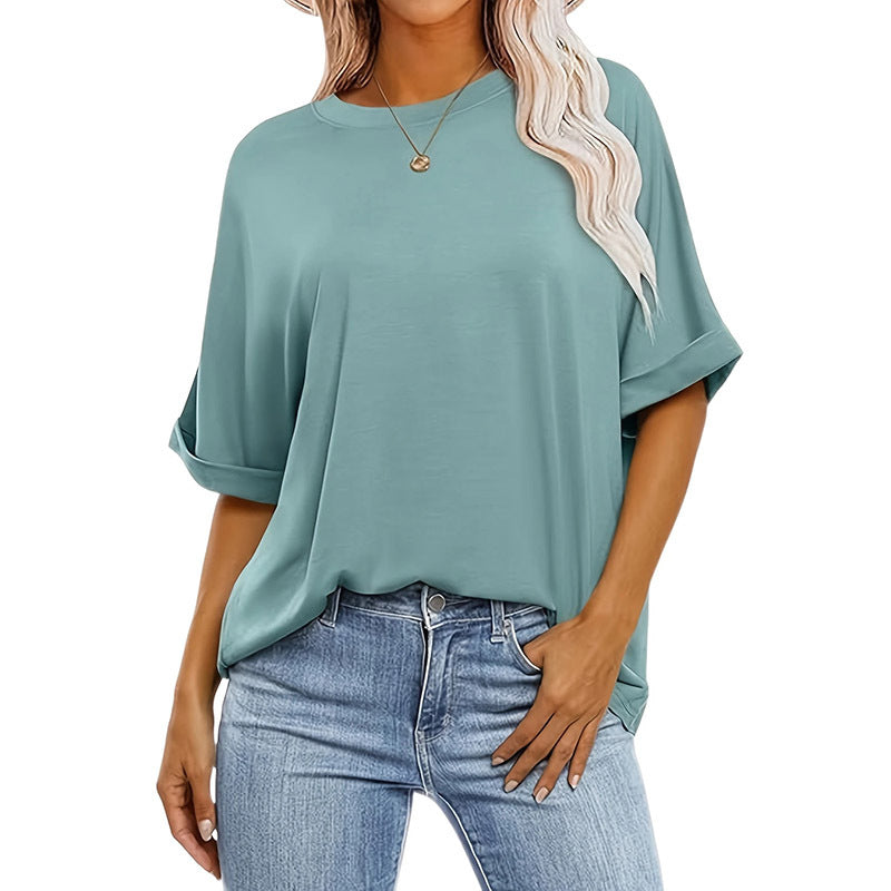 3 Pcs Women Oversized T-Shirt Short Sleeve Crew Neck