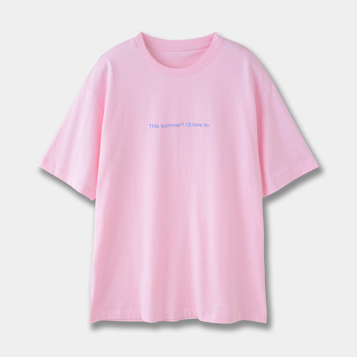 Cotton Short-sleeved T-shirt Letter Print