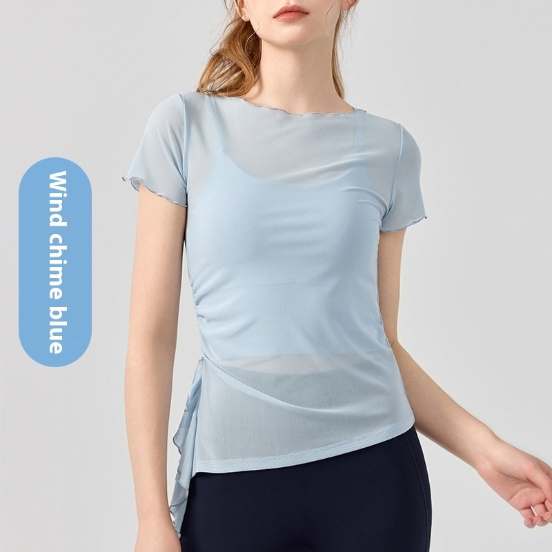 Yoga Jacket Women's Summer Fitness T-shirt Short Sleeve Quick-drying Yoga Clothes
