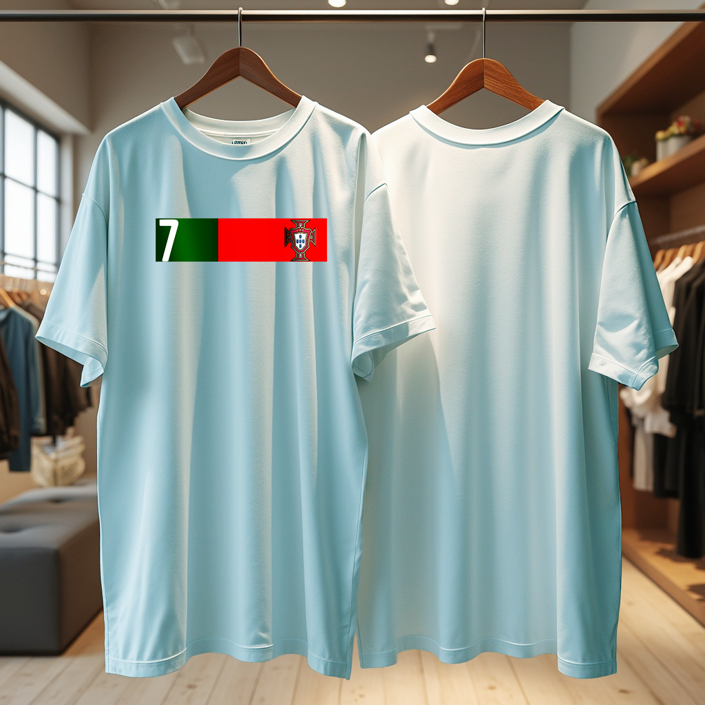 Number 7 Portugal Terry oversized T-shirt