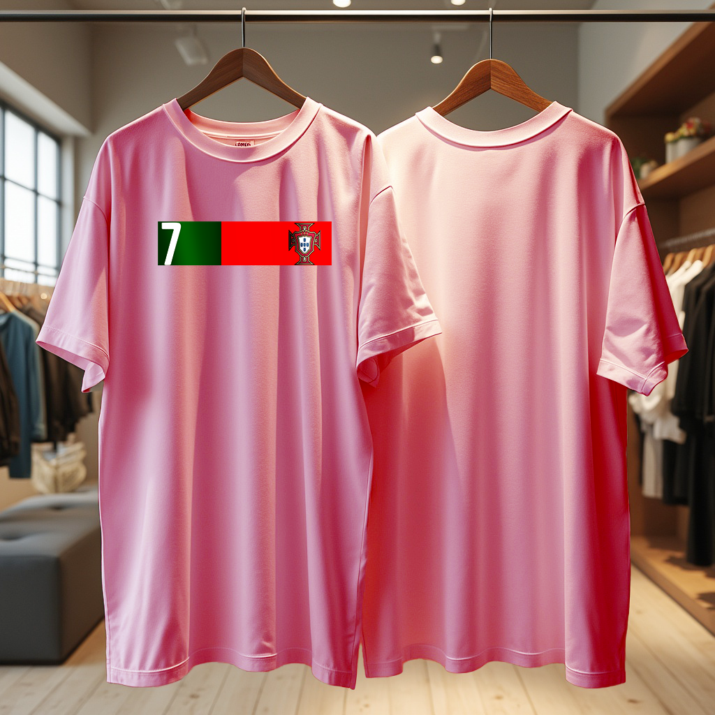 Number 7 Portugal Terry oversized T-shirt