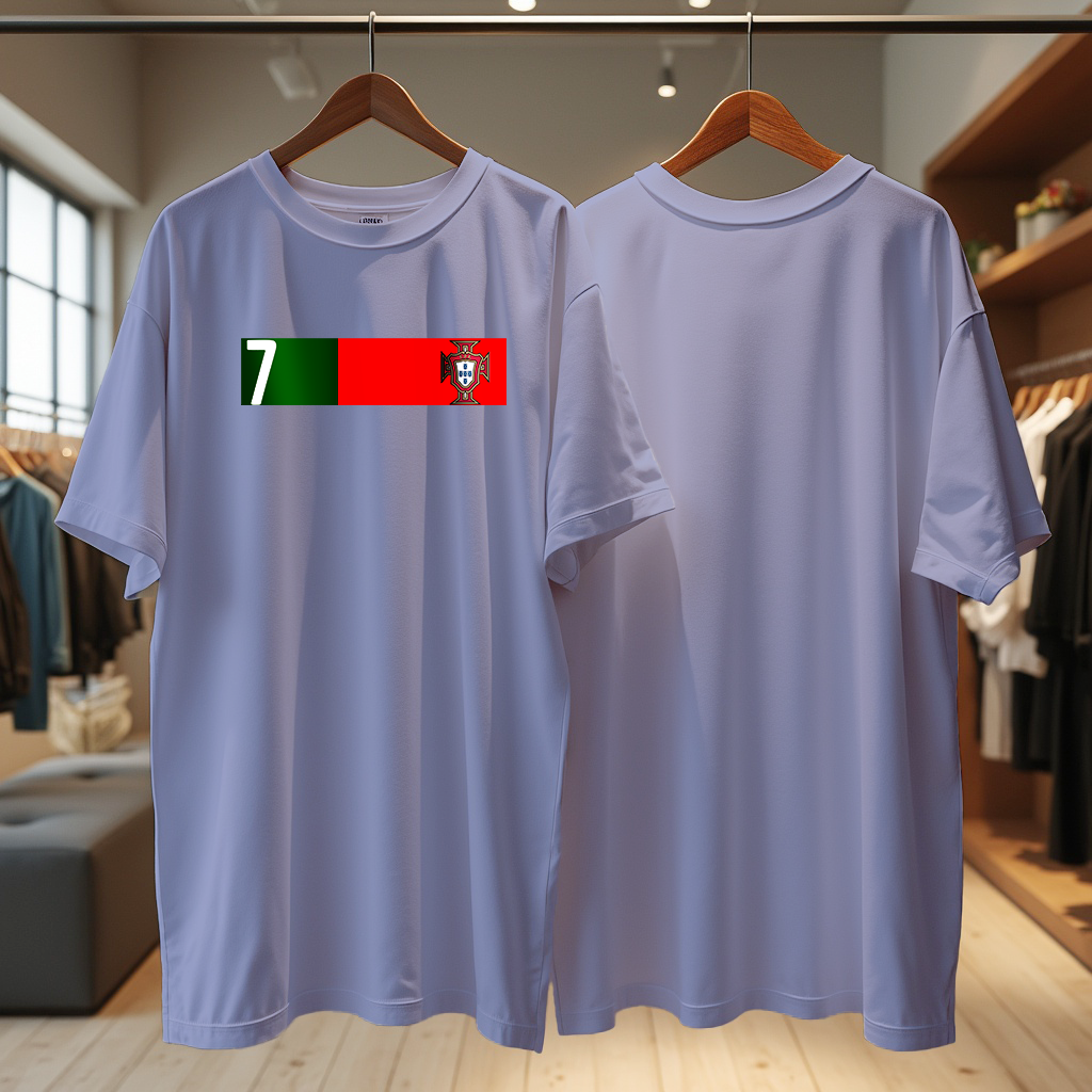 Number 7 Portugal Terry oversized T-shirt