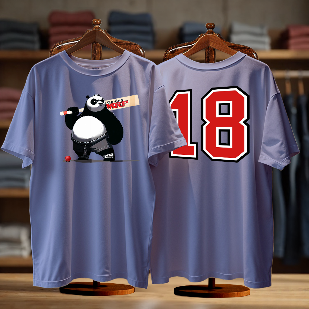 Panda Cricketer No.18 - Oversized T-Shirt