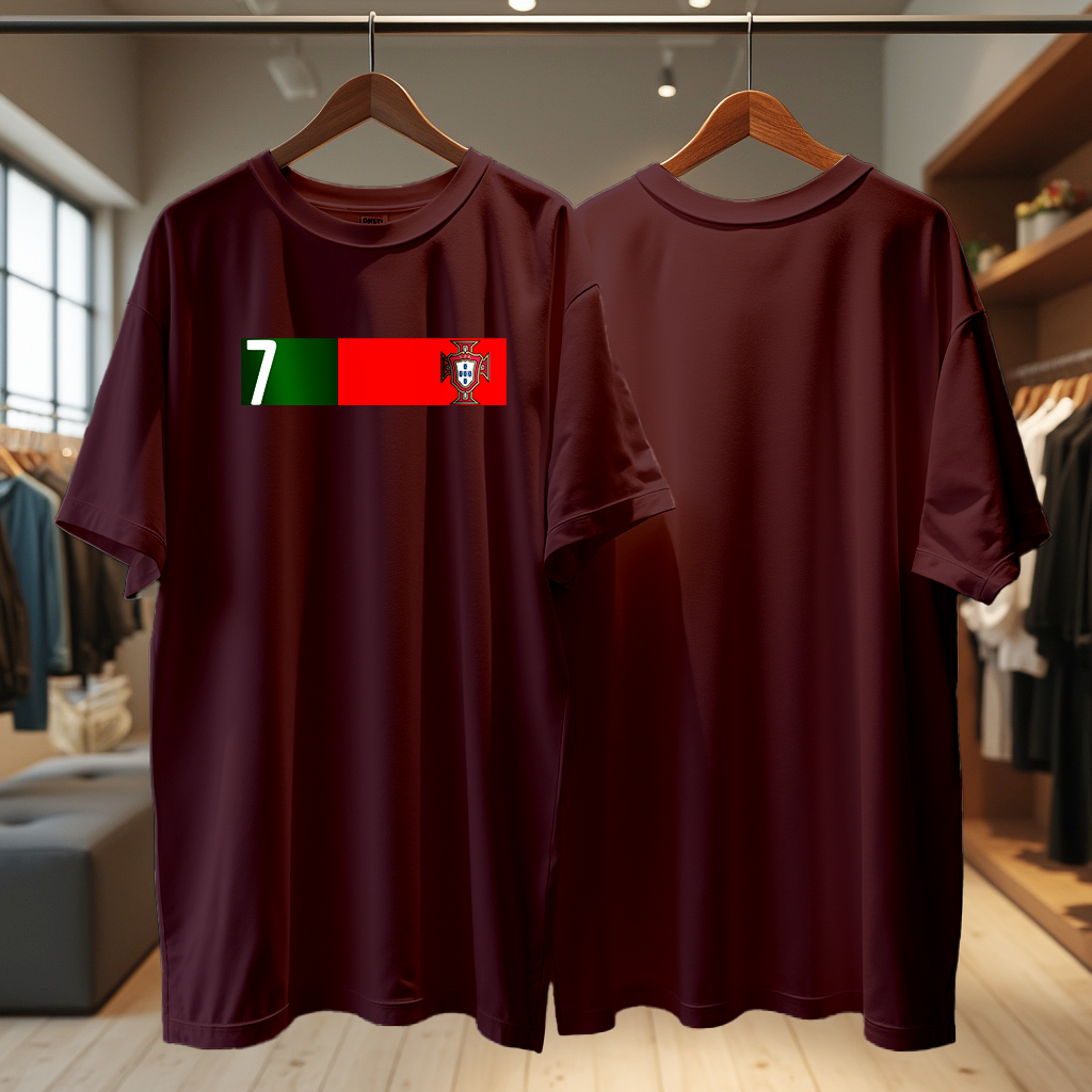 Number 7 Portugal Terry oversized T-shirt