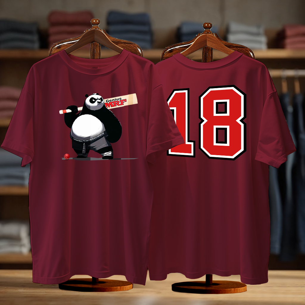 Panda Cricketer No.18 - Oversized T-Shirt