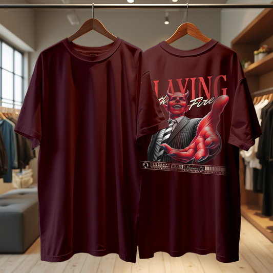 Playing the Fire - Terry oversized t shirt