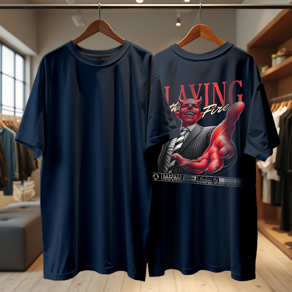 Playing the Fire - Terry oversized t shirt
