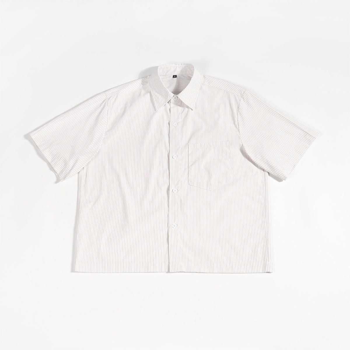 unisex's Loose Short Striped Shirt Short Sleeve