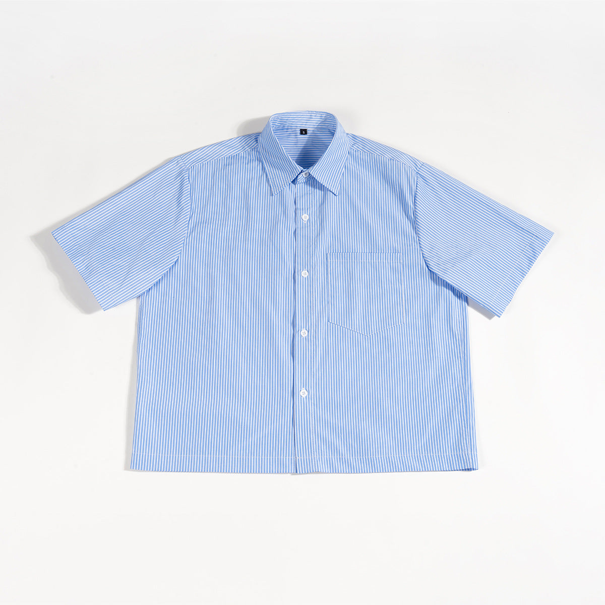 unisex's Loose Short Striped Shirt Short Sleeve