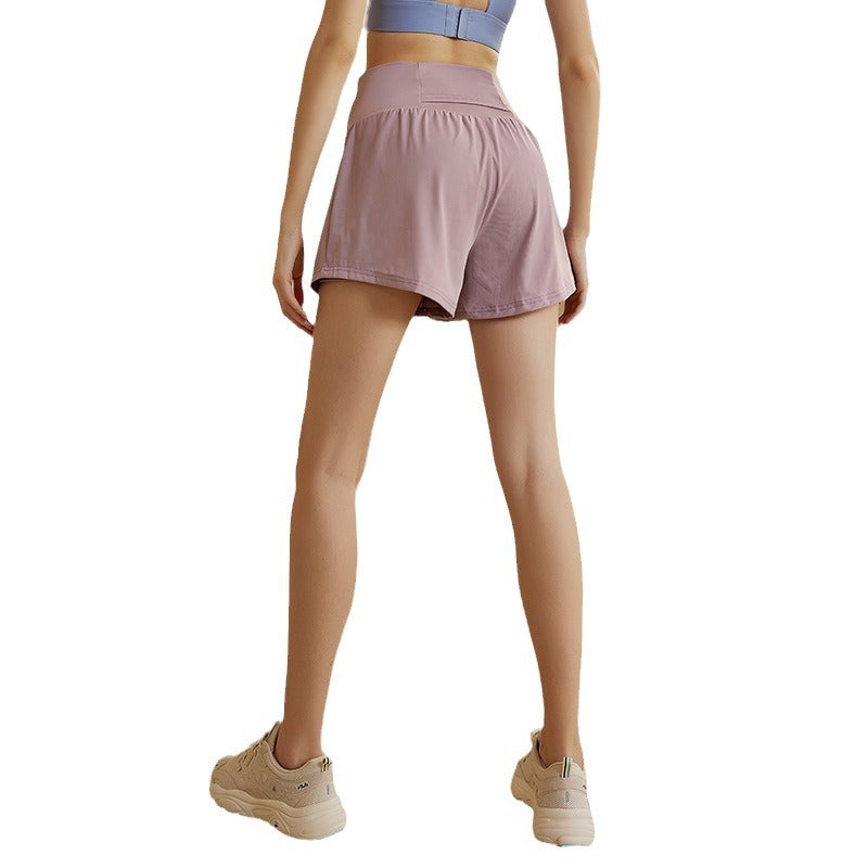Ice-sensitive Quick-drying Fake Two-piece Anti-exposu Sports Shorts