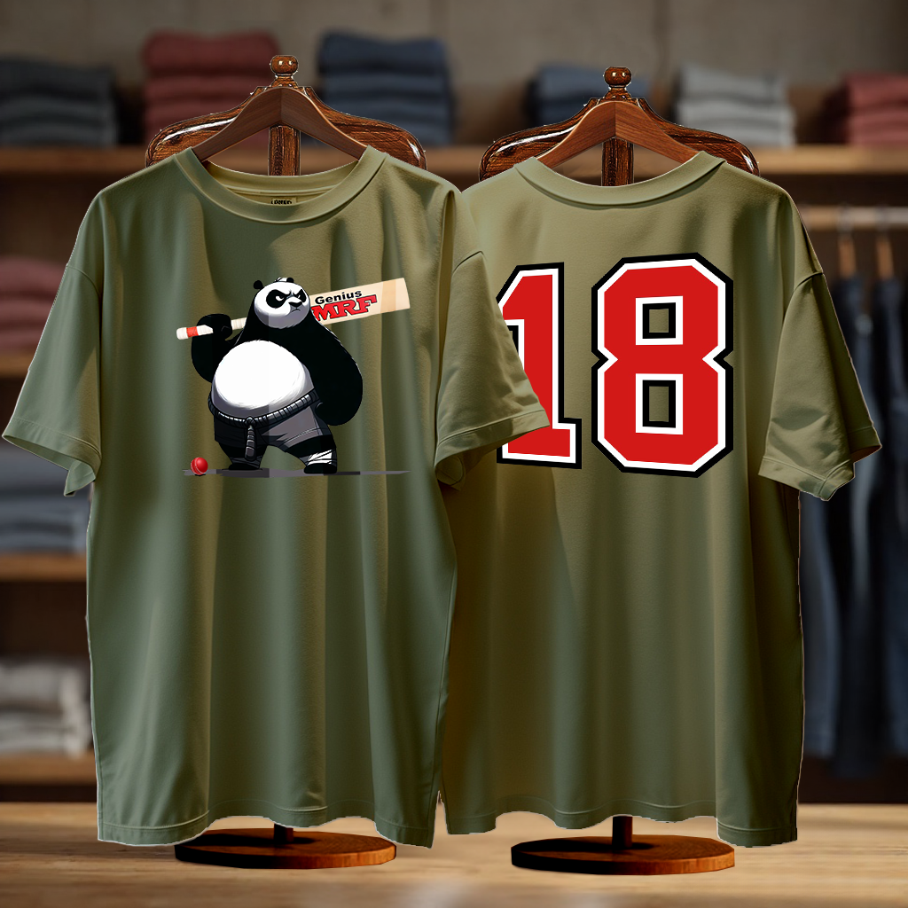 Panda Cricketer No.18 - Oversized T-Shirt