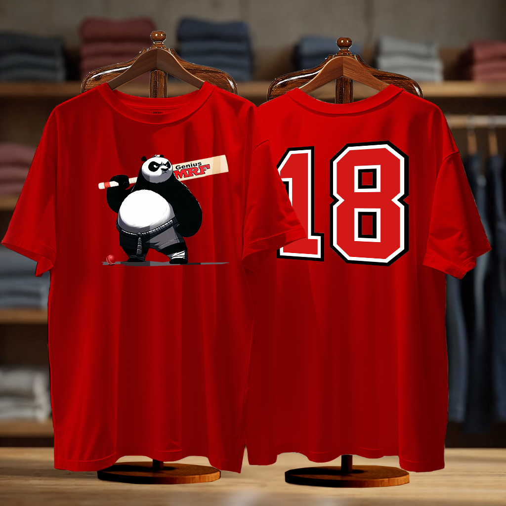 Panda Cricketer No.18 - Oversized T-Shirt