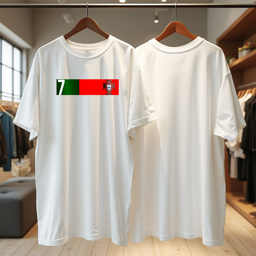 Number 7 Portugal Terry oversized T-shirt