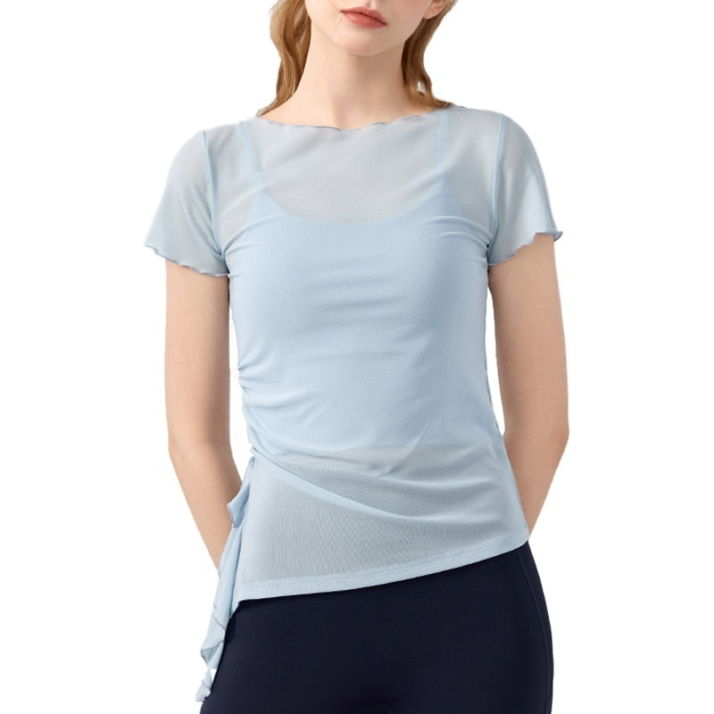 Yoga Jacket Women's Summer Fitness T-shirt Short Sleeve Quick-drying Yoga Clothes
