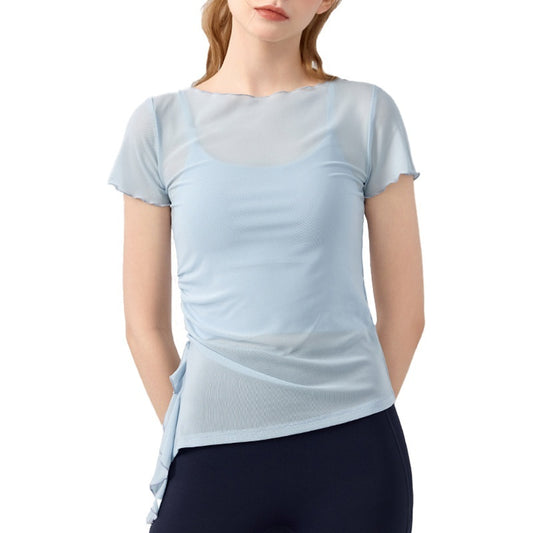 Yoga Jacket Women's Summer Fitness T-shirt Short Sleeve Quick-drying Yoga Clothes